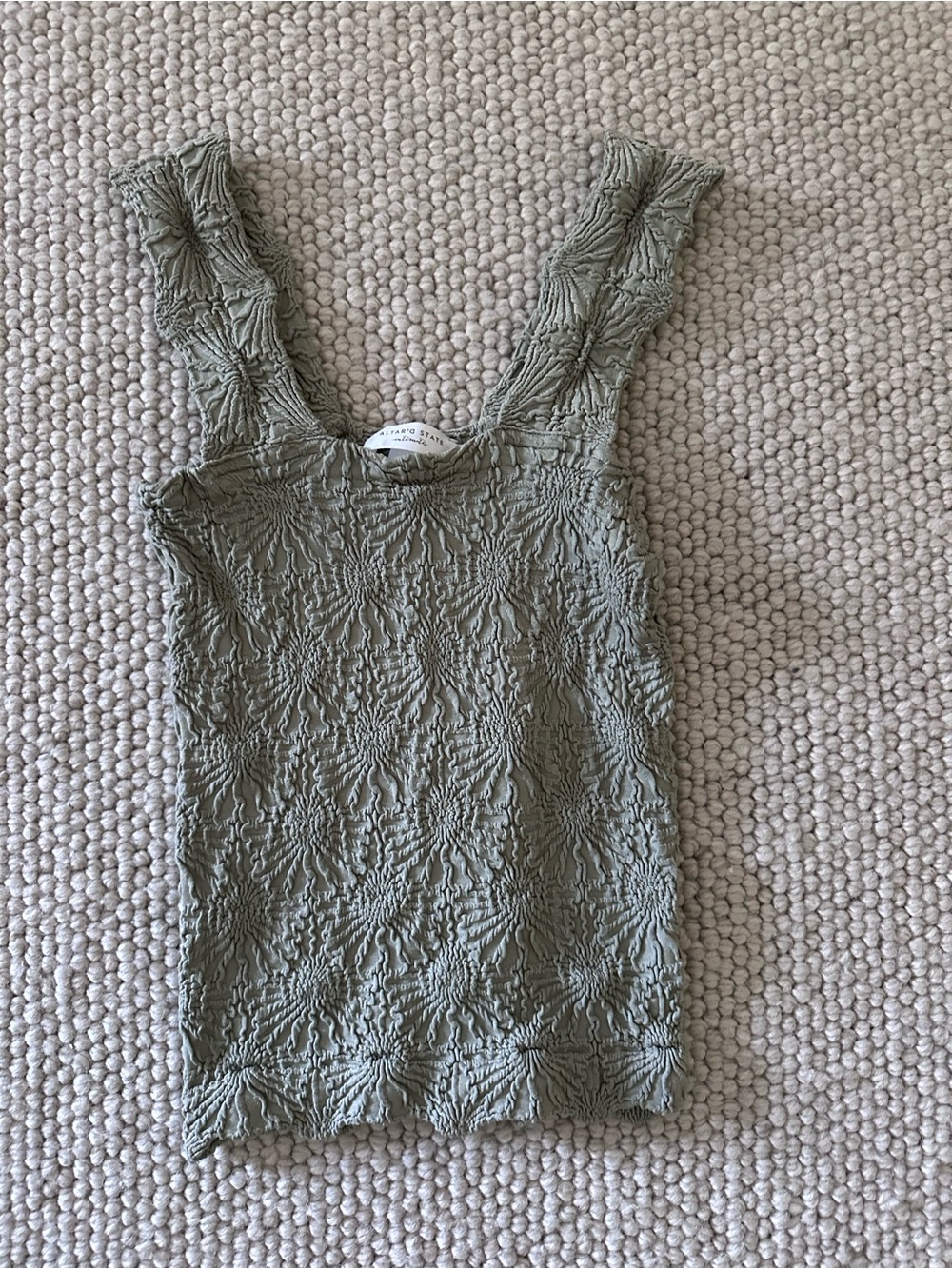 Altar'd State Olive Green Textured Tank Top
